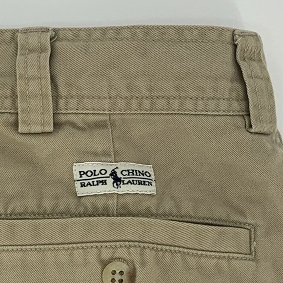 Men's Polo by‎ Ralph Lauren Flat Front Classic Chino Cargo Shorts Beige Size 34 - Picture 5 of 7